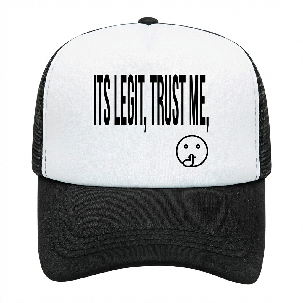 Czapka ResellDept - ITS LEGIT, TRUST ME (black & white)